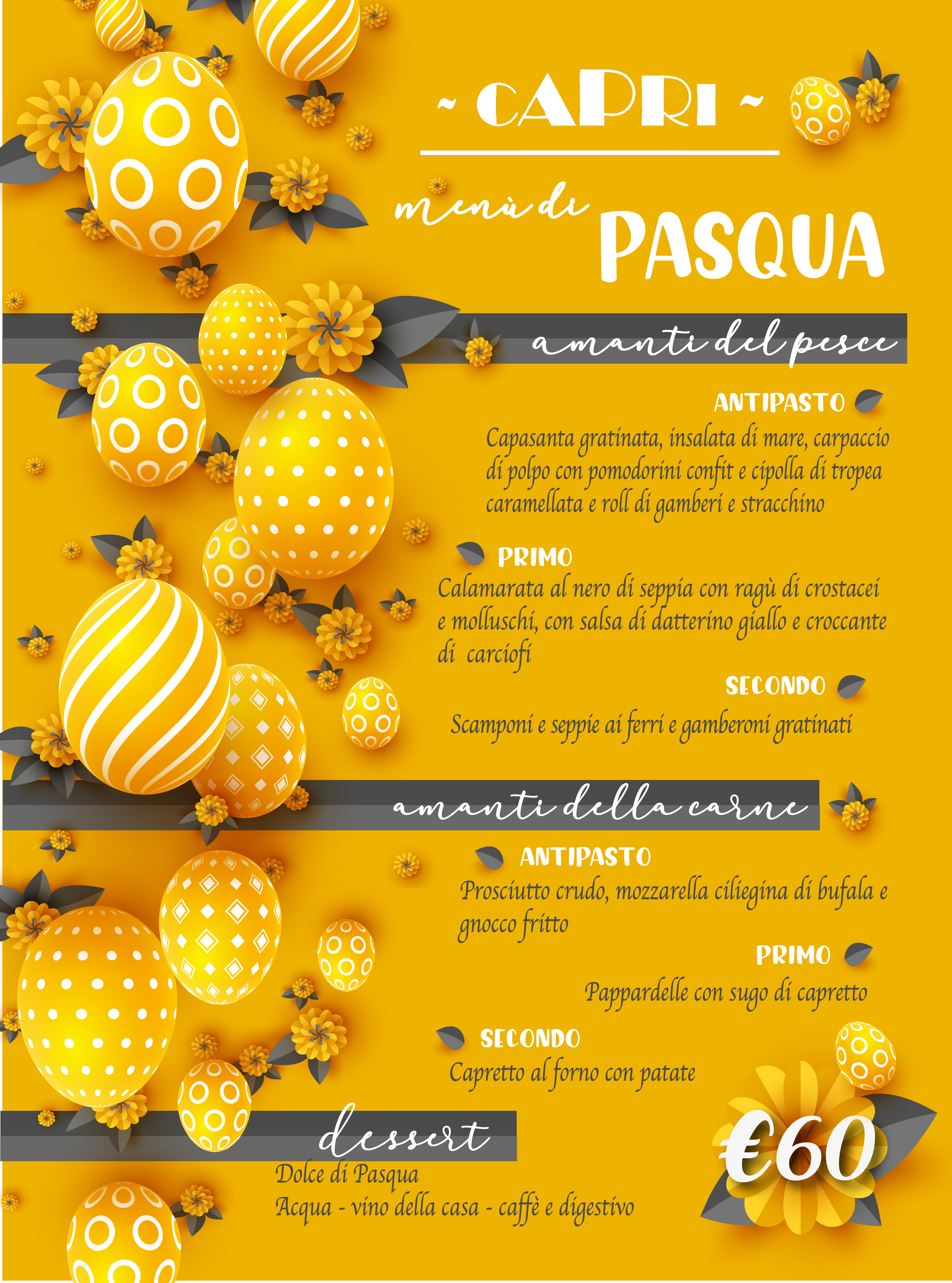 Menù di Pasqua